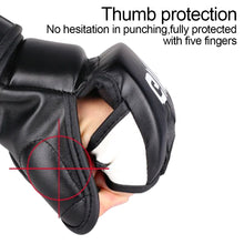 Load image into Gallery viewer, 1Pair Adult Half Finger Breathable Boxing Gloves Muay Thai Free Combat Free Combat Training Gloves Protective Equipment