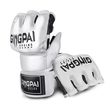 Load image into Gallery viewer, 1Pair Adult Half Finger Breathable Boxing Gloves Muay Thai Free Combat Free Combat Training Gloves Protective Equipment