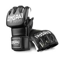 Load image into Gallery viewer, 1Pair Adult Half Finger Breathable Boxing Gloves Muay Thai Free Combat Free Combat Training Gloves Protective Equipment
