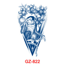 Load image into Gallery viewer, Twelve Zodiac Dumb Face Non Reflective Fruit Juice Herbal Tattoo Sticker Pure Plant Semi Permanent Imitation Tattoo Sticker