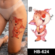Load image into Gallery viewer, Twelve Zodiac Colorful Cartoon Tattoos Sticker Simulated Tattoos Sticker Creative Animal Women Men Tattoo Stickers