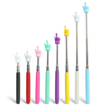 Load image into Gallery viewer, Retractable Reading Guide Pointer Telescopic Finger Shape Teaching Pointer Stick Anti-slip Learning Toys Children Class Whiteboard Pointer
