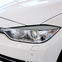 Load image into Gallery viewer, 2Pcs Carbon Fiber Headlight Eyebrows Cover Eyelid For BMW 3 Series F30 320li 2013-2019