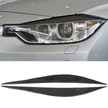 Load image into Gallery viewer, 2Pcs Carbon Fiber Headlight Eyebrows Cover Eyelid For BMW 3 Series F30 320li 2013-2019