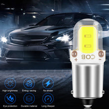 Load image into Gallery viewer, 2Pcs BA9S Car 2LED LED 3W LED COB Bulb Interior License Plate Light Marker Reading Auto Lamp White 6000K
