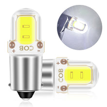 Load image into Gallery viewer, 2Pcs BA9S Car 2LED LED 3W LED COB Bulb Interior License Plate Light Marker Reading Auto Lamp White 6000K