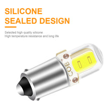 Load image into Gallery viewer, 2Pcs BA9S Car 2LED LED 3W LED COB Bulb Interior License Plate Light Marker Reading Auto Lamp White 6000K