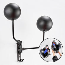 Load image into Gallery viewer, Motorcycle Helmet Wall Mount Rack with Double Hook 180 Rotation Helmets Display Holder Helmet/Jacket Hanger Bike Helmet Holder