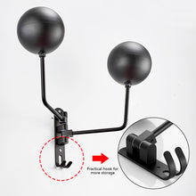 Load image into Gallery viewer, Motorcycle Helmet Wall Mount Rack with Double Hook 180 Rotation Helmets Display Holder Helmet/Jacket Hanger Bike Helmet Holder
