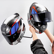 Load image into Gallery viewer, Motorcycle Helmet Wall Mount Rack with Double Hook 180 Rotation Helmets Display Holder Helmet/Jacket Hanger Bike Helmet Holder