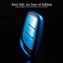 Load image into Gallery viewer, Car Smart Key Cover Case Holder Bag Keychain Fob Protector Cover TPU Leather for Roewe RX5 I5 I6 RX3 RX8 ERX5 for MG ZS EV MG6 EZS
