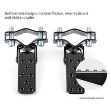 Load image into Gallery viewer, Universal 2Pcs Motorcycle Parts Retro Motorbike Clamp-on Steel Foldable Foot Step Pegs MTB BMX Bike Folding Pedal Footrest Footpeg