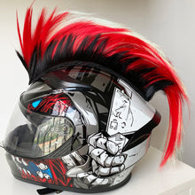 Load image into Gallery viewer, Motorcycle Mohawk Helmet Wig Sticker Helmet Decorations Wigs Cockscomb Motocross Full Face Off Road Helmet Decoration Hair Paste