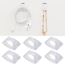 Load image into Gallery viewer, 6pcs/set Wall Transparent Removable Hook Strong Cable Clamp Adhesive Key Hook Rack Bathroom Kitchen Towel Hanger