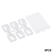 Load image into Gallery viewer, 6pcs/set Wall Transparent Removable Hook Strong Cable Clamp Adhesive Key Hook Rack Bathroom Kitchen Towel Hanger