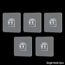 Load image into Gallery viewer, 5pcs Wall Hook for Storage Rack Replacement Self Adhesive Hooks No Drill Hanger Hook Organizer Puch Free Shelf Hooks