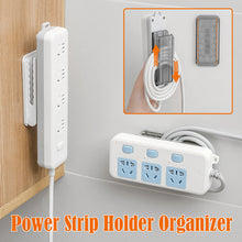Load image into Gallery viewer, Self-Adhesive Power Stip Holder with Cable Organizer Plug Socket Fixator Wire Winder Wall Table Cable Holder Shelf Rack