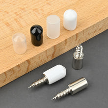 Load image into Gallery viewer, 8pcs Cabinet Board Support Screws with Antislip Cover Clapboard Nails Integrated Self Tapping Screws for Closet Board Loading Screws