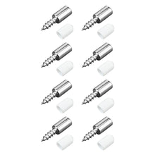 Load image into Gallery viewer, 8pcs Cabinet Board Support Screws with Antislip Cover Clapboard Nails Integrated Self Tapping Screws for Closet Board Loading Screws
