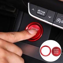 Load image into Gallery viewer, 2Pcs Car Start Ignition Engine Start Stop Button Ring Cover Trim Sticker For Audi Q5/Q7/A8L/A5/A6L/A4L Button Decoration Switch Accessories