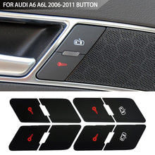 Load image into Gallery viewer, Car Door Lock Control Switch Button Repair Stickers Matte Black Decals For Audi A6 A6L 2006-2011 Button