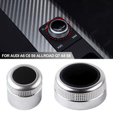 Load image into Gallery viewer, Car Multimedia MMI Volume Knob Rotary Button Switch Cover Setting Navigation Main Menu Switch For Audi A6 C6 S6 Allroad Q7 A8 S8