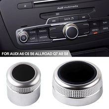 Load image into Gallery viewer, Car Multimedia MMI Volume Knob Rotary Button Switch Cover Setting Navigation Main Menu Switch For Audi A6 C6 S6 Allroad Q7 A8 S8