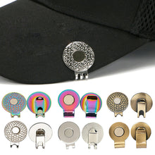 Load image into Gallery viewer, 20MM/25MM Golf Mark Round Coin Cap Clip Catalpa Alloy Magnetic Ball Position Mark Golf Accessories
