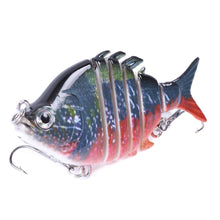 Load image into Gallery viewer, 1PC 6.35CM/9.3G Multi Jointed Double Hook Simulation Lure Bait Tilapia Bass Tip Mouth Long Cast Bait 8# Hook