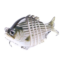 Load image into Gallery viewer, 1PC 6.35CM/9.3G Multi Jointed Double Hook Simulation Lure Bait Tilapia Bass Tip Mouth Long Cast Bait 8# Hook