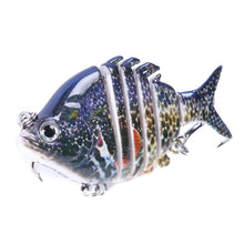 Load image into Gallery viewer, 1PC 6.35CM/9.3G Multi Jointed Double Hook Simulation Lure Bait Tilapia Bass Tip Mouth Long Cast Bait 8# Hook