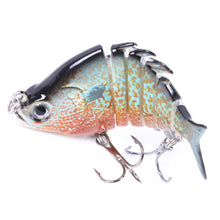 Load image into Gallery viewer, 1PC 6.35CM/9.3G Multi Jointed Double Hook Simulation Lure Bait Tilapia Bass Tip Mouth Long Cast Bait 8# Hook