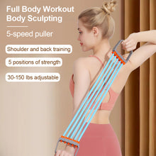 Load image into Gallery viewer, 1PC Chest Extension Puller Home Multi-Function Exercise Weight Loss Arm Strength Training Tpr Pull Rope 30-150 Lbs 5 Gears Resistance Adjustable