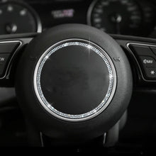 Load image into Gallery viewer, Diamond Bling Car Steering Wheel Emblem Ring Cover Trim Sticker for Audi A1 A3 A4 A5 A6 A6L A7 A8 B9 Q3 Q5 Q7 Q8 C7