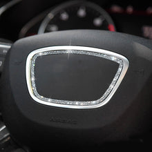 Load image into Gallery viewer, Diamond Bling Car Steering Wheel Emblem Ring Cover Trim Sticker for Audi A1 A3 A4 A5 A6 A6L A7 A8 B9 Q3 Q5 Q7 Q8 C7