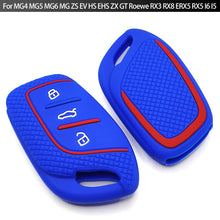 Load image into Gallery viewer, Silicone 3 Button Key Cover Case Key Protection Chain Holder Shell For MG4 MG5 MG6 MG ZS EV HS EHS ZX GT Roewe RX3 RX8 ERX5 RX5 I6 I5