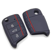 Load image into Gallery viewer, Car 3 Button Key Silicone Car Key Cases Cover Folding Remote Key Fob Protection For VW Polo Golf 7 Tiguan Skoda Octavia Kodiaq Karoq Accessories