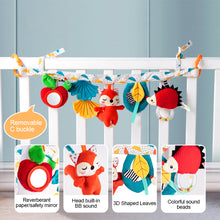 Load image into Gallery viewer, 1Pc Baby Hanging Rattles Doll Colorful Cartoon Animal Bed Bell Pendant Toddler Mobiles Activity Educational Toy Newborn Gift