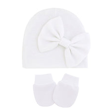 Load image into Gallery viewer, Baby Girl Hat Gloves Set Cotton Newborn Beanie for Girls Accessories Baby Cap Toddler Infant Bonnet Hats New Born Gift
