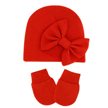 Load image into Gallery viewer, Baby Girl Hat Gloves Set Cotton Newborn Beanie for Girls Accessories Baby Cap Toddler Infant Bonnet Hats New Born Gift