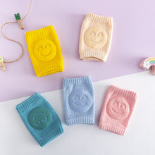 Load image into Gallery viewer, Newborn Autumn Terry Baby Socks Elbow Pads Toddler Crawling Knee Pads Baby Children Knee Pads Smiling Face Knee Pads