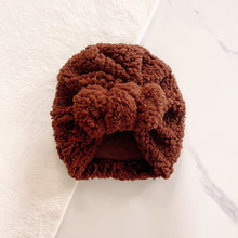 Load image into Gallery viewer, Cute Newborn Baby Hats Knot Turban Bow Fabric Thick Ear Warmer Infant Indian Hat for Boys Girls Soft Hat Beanies Winter