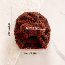 Load image into Gallery viewer, Cute Newborn Baby Hats Knot Turban Bow Fabric Thick Ear Warmer Infant Indian Hat for Boys Girls Soft Hat Beanies Winter
