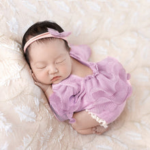 Load image into Gallery viewer, Newborn Photo Props Baby Romper Lace Clothing Toddler Art Photography Newborn Headdress Flower Girls Photograph Prop