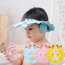 Load image into Gallery viewer, Baby Shower Soft Cap Adjustable Hair Wash Hat for Kids Ear Protection Safe Children Shampoo Bathing Shower Protect Head Cover