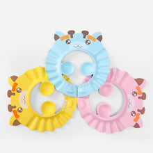 Load image into Gallery viewer, Baby Shower Soft Cap Adjustable Hair Wash Hat for Kids Ear Protection Safe Children Shampoo Bathing Shower Protect Head Cover