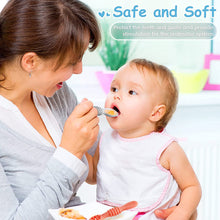 Load image into Gallery viewer, Baby Spoon Fork Set Food Grade Silicone Sticky Spoon Children Cutlery Training Spoon Feeding Tableware Soft Kitchen Accessories