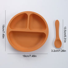 Load image into Gallery viewer, Baby Silicone Dining Plate Kids Feeding Plate Sucker Bowl Solid Smile Face Children Dishes Toddler Training Tableware BPA Free