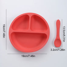 Load image into Gallery viewer, Baby Silicone Dining Plate Kids Feeding Plate Sucker Bowl Solid Smile Face Children Dishes Toddler Training Tableware BPA Free