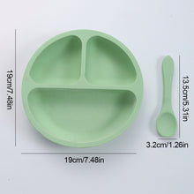 Load image into Gallery viewer, Baby Silicone Dining Plate Kids Feeding Plate Sucker Bowl Solid Smile Face Children Dishes Toddler Training Tableware BPA Free